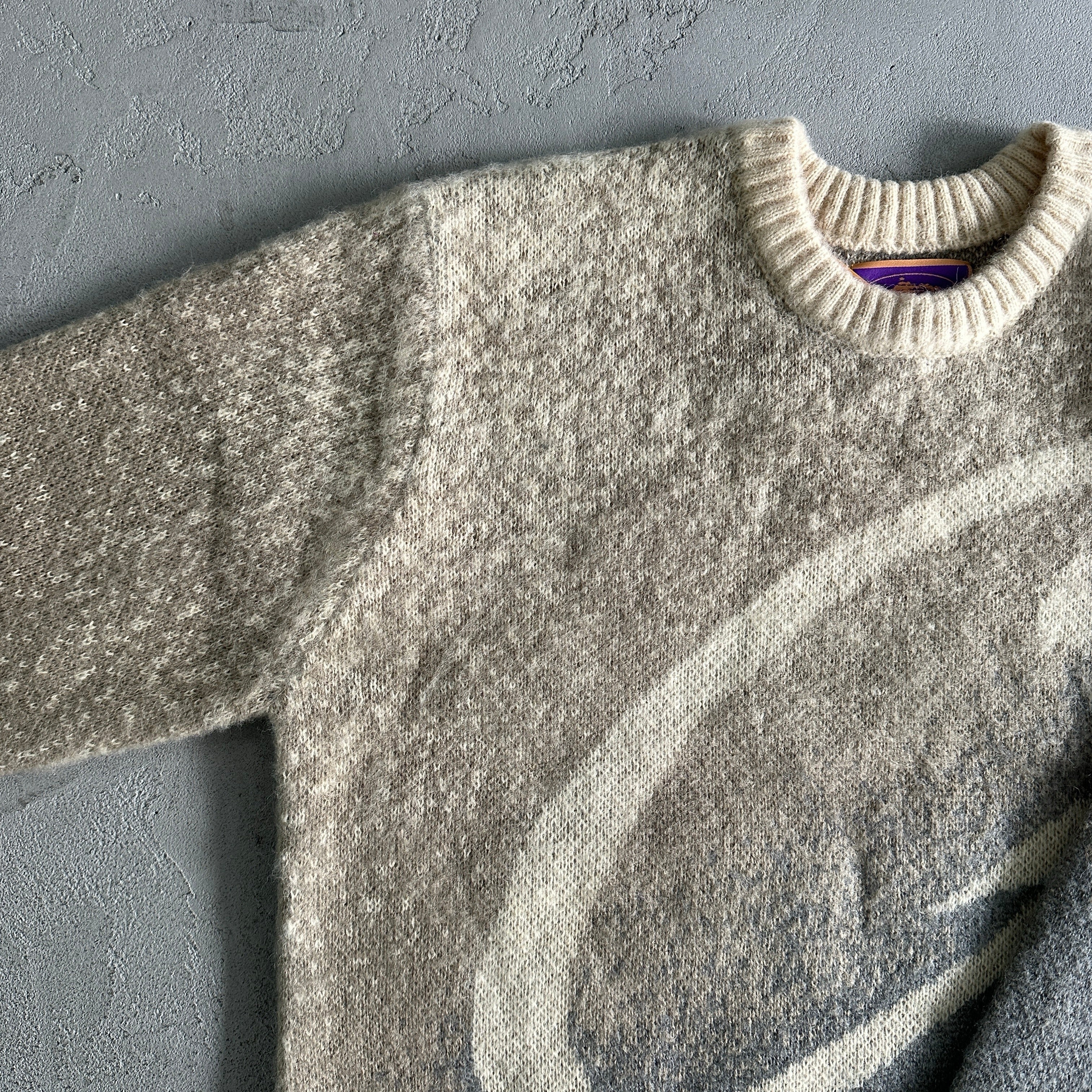 "CRTZ" Mohair Beige/Grau