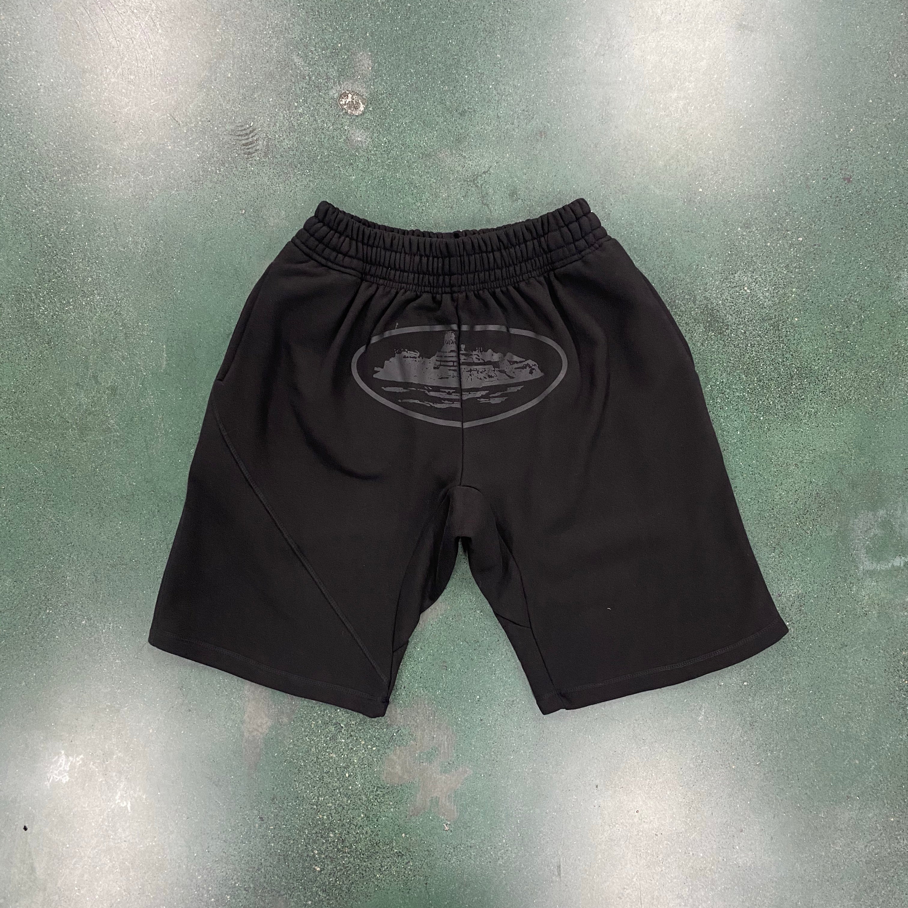 "alcatraz" shorts black on black